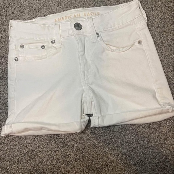 American eagle size 0 white midi shorts - Picture 1 of 4